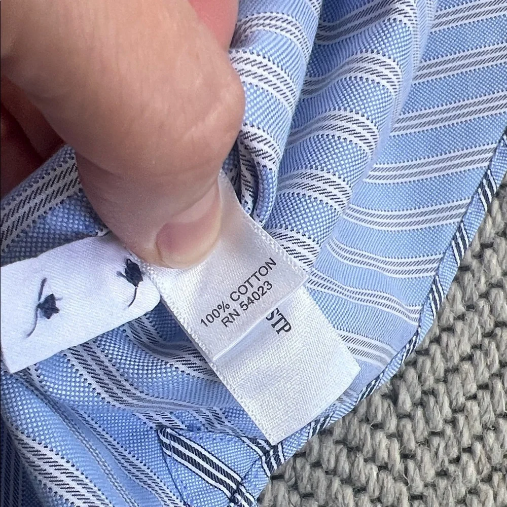 Banana Republic Light Blue Striped Dress Shirt